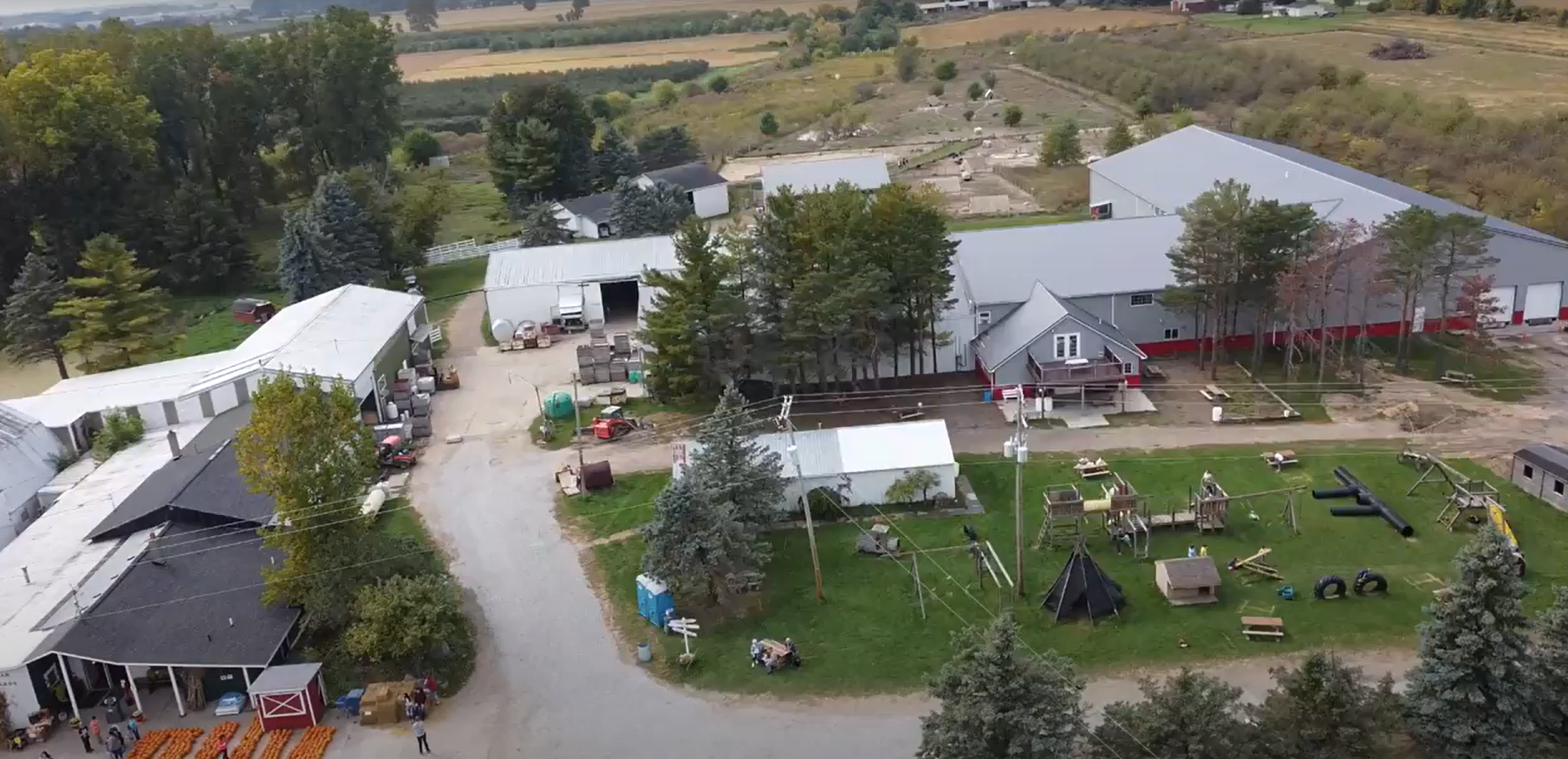 AERIAL VIEW OF ALMAR ORCHARDS